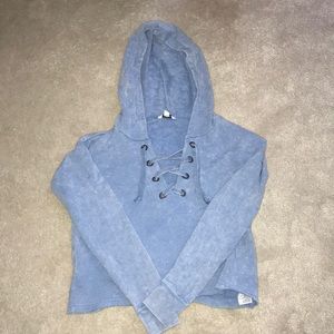 Comfy Blue Cropped Sweatshirt